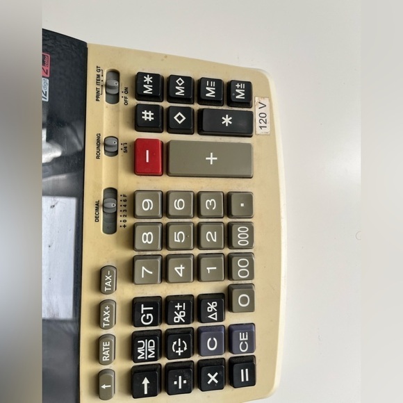 canon MP-25D III Adding Machine LARGE Display 12 Digit 2 Color Print Tested - Picture 7 of 9